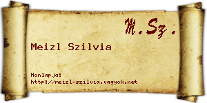 Meizl Szilvia névjegykártya